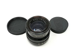Carl Zeiss Jena Biotar 5.8cm f/2 Lens Exakta Mount 17 Blade Black Version Rare - Picture 1 of 8