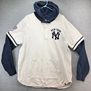 New York Yankees Sweatshirt Hoodie Mens XL SNAP Forty Seven Brand '47 NY MLB - Picture 1 of 8