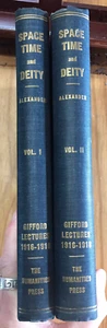 Raum, Zeit und Gottheit von S. Alexander, SELTENER HC 2-vol Satz, sehr guter Zustand+ (Druck 1950) - Bild 1 von 7