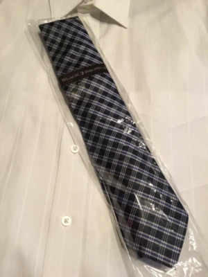 Black Brown 100 % Silk Mens Tie - Image 1 of 4