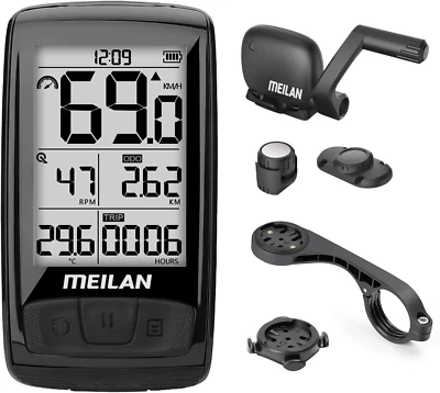 M4 Ciclocomputer Senza Fili, ANT+ BLE4.0, Tachimetro Senza Fili, Con Sensore Di  - Immagine 1 di 4