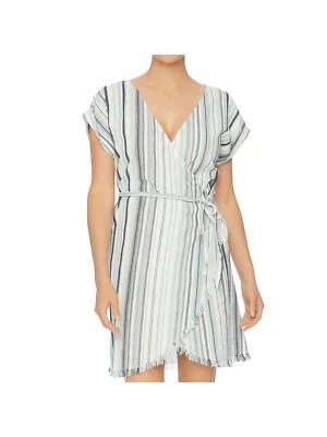 Espléndido vestido envolvente para mujer línea de visión a rayas con lazo delantero talla XS NUEVO CON ETIQUETAS azul Foto 1 de 2