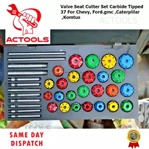 Valve Seat Cutter Set Carbide Tipped 37 For Chevy, Ford.gmc ,Caterpillar ,Komtus - Bild 1 von 12