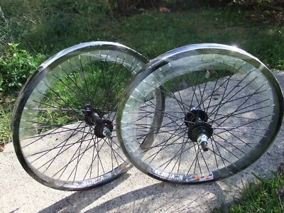 Комплект колес Weinmann 20 дюймов для велосипеда BMX, 48 спиц, 14 мм задняя ступица 3/8 дюйма передняя ступица - Изображение 1 из 4