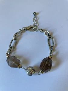 Robin Coady Nordstrom Rutilated Smoky Quartz Designer Bracelet 7" - Picture 1 of 2