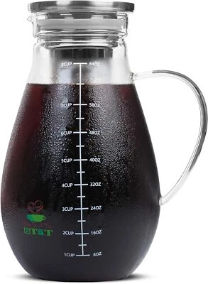 Cafetera Cold Brew, Cafetera Helada, 2 litros (2 cuartos, 64 OZ), Helada Foto 1 de 4
