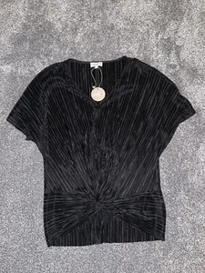 NWT Womens Apricot Blouse, Size 10, Black, Twist Knot, Lightweight, (13) - Picture 1 of 4