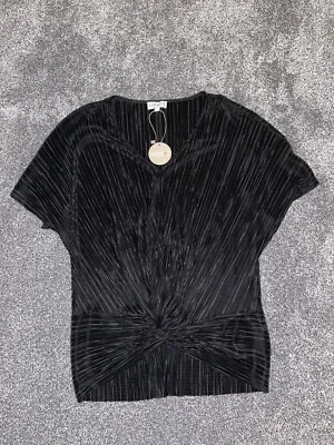 NWT Womens Apricot Blouse, Size 10, Black, Twist Knot, Lightweight, (13) - Image 1 of 4