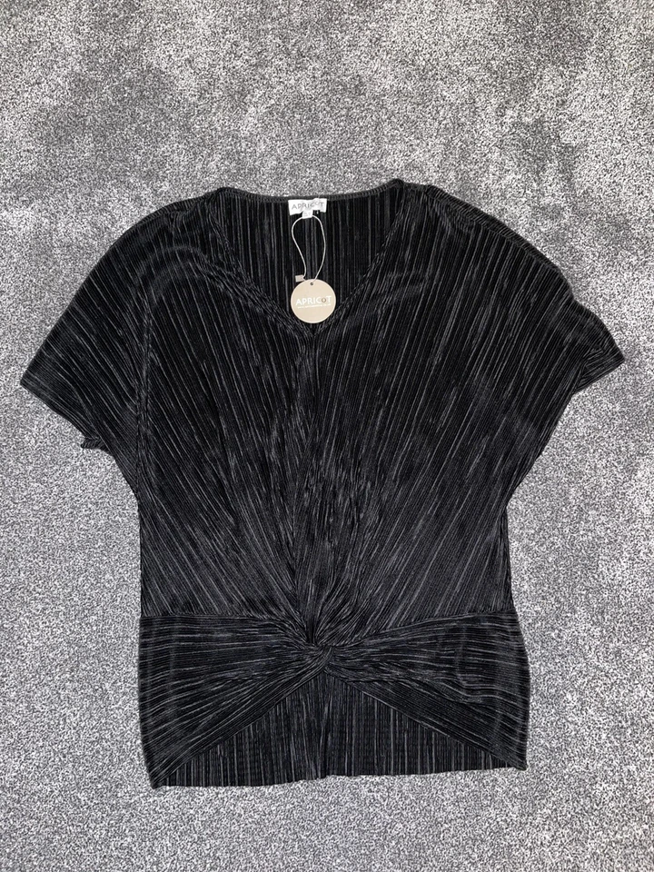 NWT Womens Apricot Blouse, Size 10, Black, Twist Knot, Lightweight, (13) - Image 1 of 4