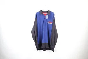 NOS Vtg 90s Guess Mens XL Spell Out Color Block Baggy Fit Half Zip Pullover Top - Picture 1 of 11