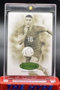 /24 Dusan Vlahovic Heritage EMERALD 2024 Futera Unique Nostalgia France HG090 SP - Picture 1 of 2