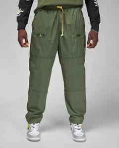 Nike Jordan Flight MVP Woven Pants Joggers Size S Black Green DV1613-010 - Picture 1 of 7