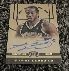 KAWHI LEONARD 2012-13 PANINI THREADS ROOKIE RC AUTOGRAPH ON CARD AUTO SP SPURS - Picture 1 of 2