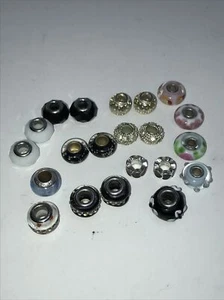 Charm Beads made of .925/Glass~ Lovelinks Mixed Lot - Picture 1 of 5