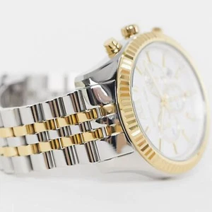 NWT Gold and Silver Michael Kors Lexington Men's Watch, Stainless Steel for Men - Picture 1 of 16