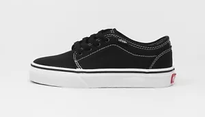 Vans 106 Vulcanized Black White Canvas Shoes Little/Big Kids Girls Sneakers - Picture 1 of 6