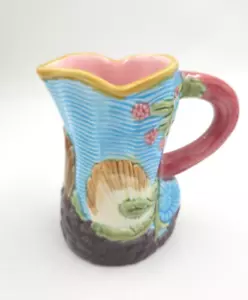 Jay Willfred diu of Andrea by Sadek OCEAN SHELLS Floral MAJOLICA STYLE Pitcher - Picture 1 of 4