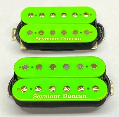 Juego Seymour Duncan TB-4 JB y Sh-2n Jazz Hot Rodded Trembucker verde neón Foto 1 de 2