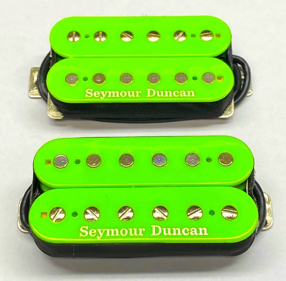 Juego Seymour Duncan TB-4 JB y Sh-2n Jazz Hot Rodded Trembucker verde neón Foto 1 de 2
