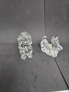 2 -Princess House Pets Dog Puppy 24% Lead Crystal Germany Figurine E1 - Picture 1 of 5