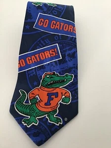 Vintage Men's RM Sport Licensed Collegiate Florida Gators 100% Silk Tie - Picture 1 of 2
