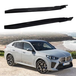 Side Skirt Extension Body Kit Lip Splitters Fits for BMW iX2 U10 2023 2024 - Picture 1 of 12