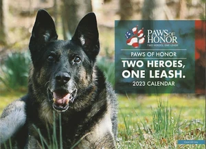 2023 Paws of Honor Two Heroes One Leash Calendar Military and Law Enforcement K9 - Bild 1 von 2