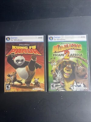 Windows Games Lot Of 2 Madagascar & Kung Fu Panda Brand New Sealed - Image 1 of 4