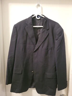 Blazer Abrigo Deportivo Hombre Alan River Negro Talla 44R 3 Botones Foto 1 de 4