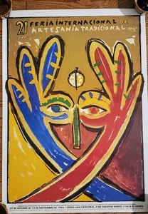 1994 Poster Feria Internacional Artesanía Tradicional Serigraph Chilean Art 293/4" - Bild 1 von 11