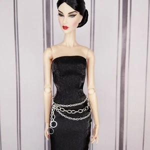 Fashion Royalty NuFace Poppy Integrity Toys Puppe Schmuck Silber Multi Kette Gürtel - Bild 1 von 4