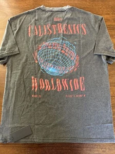 Heria Calisthenics Worldwide T-Shirt Small New NWT Gray Rare - Picture 1 of 8