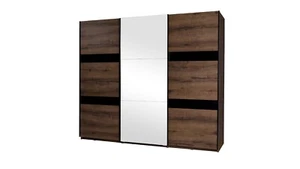 Kleiderschrank DUSTIN 250 cm – 3 Farben Schwebetürenschrank mit Schubladen - Bild 1 von 22