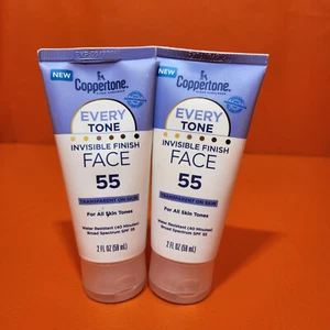 Protector solar facial con acabado invisible Coppertone Every Tone paquete de 2 FPS 55 fecha 09-2025 - Imagen 1 de 6