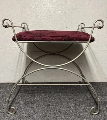 Taburete de tocador vintage estilo Hollywood Regency Foto 1 de 4