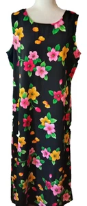 Maxi Vestido Floral Tropical Sin Mangas Colección Kathie Lee Para Mujer Talla 16 - Imagen 1 de 9