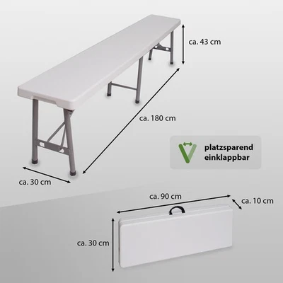 Bierbank Klappbank Partybank Bierzeltbank Sitzgruppe Festzelt Bank klappbar - Bild 1 von 4