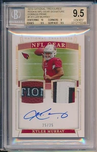 Kyler Murray 2019 National Treasures RC NFL Gear Patch 25 /25! BGS 9.5 10 Auto - Picture 1 of 2