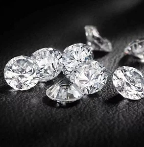 Certified 1 mm Round Cut CVD Diamond I Color I2 Clarity 50 Pcs Diamond Lot - Picture 1 of 8