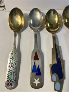 A.Michelson Sterling Denmark. Spoons 4 - Picture 1 of 4