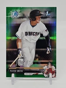 PAVIN SMITH 2017 first Bowman Chrome Draft GREEN REFRACTOR RC DBACKS 🔥 /99 - Imagen 1 de 10