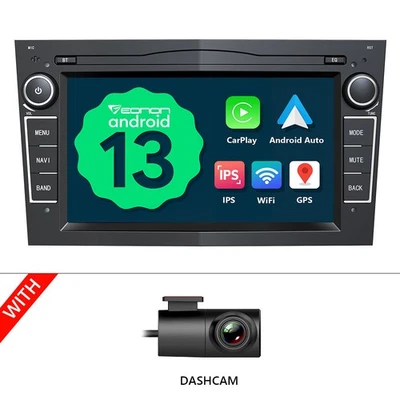 DVR+Android 13 Autoradio CarPlay GPS Navi WiFi RDS USB für Opel Zafira B Astra H - Bild 1 von 4