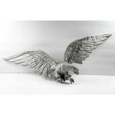 "Águila calva decoración de pared aluminio fundido colgante 25"" envergadura 3D vintage patriótico de EE. UU." Foto 1 de 4