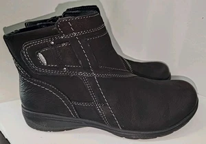 Clarks Womens Caroline Orchid Black Ankle Boots Shoes Boot 8.5 Medium (B,M) - Picture 1 of 15