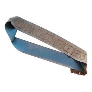 *HH* Antica Fascia Ricamata Premio Caccia Diana Cacciatrice 1953 Cacciatore - Picture 1 of 23