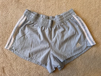 SHORTS - Adidas - Athletic - Elastic Waist - Light Blue & White - Small - Image 1 of 4