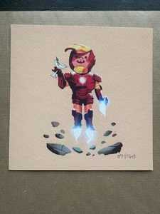 Olly Moss Print 5x5 Marvel Avengers Pals Giclee Iron Man - Bild 1 von 1