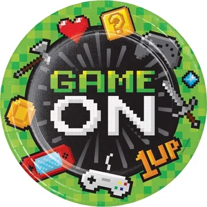 Creative Party Converting Video Game Party Plate, 8.75"", Multicolor - Picture 1 of 3