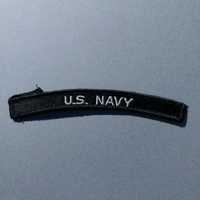 Parche USS Naval Tab Rocker Ribbon 4 3/4" Foto 1 de 2