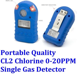 CL2 Chlorine Single Gas Detector Gas Monitor LED Display Portable Alert 0-20PPM - Picture 1 of 12